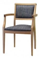 Rosetta Arm Chair C669. Clear Natural Finish. Any Fabric Colour